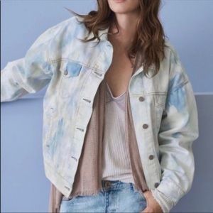 FREE PEOPLE TIE DYE JEAN JACKET